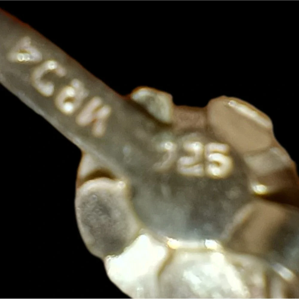 Sterling Silver & Turquoise Child's Flowered Bracelet Mexico 925 Vintage SKUJ056 - Picture 2 of 4